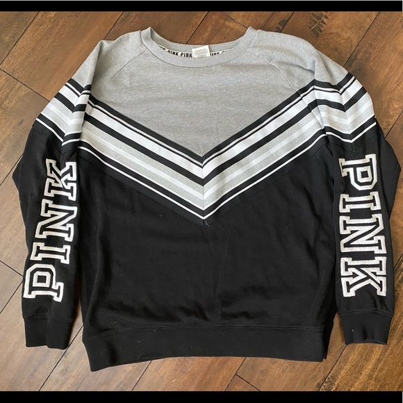 PINK Victoria's Secret Sweaters - Black/Silver/white PINK sweater